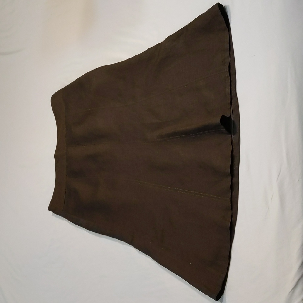 Ann Taylor Factory Store Brown Linen Blend Skirt Size 2